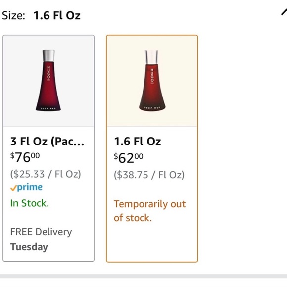 HUGO BOSS Deep red 3.0 OZ EAU DE PARFUM NWT unopened woman - Picture 2 of 6